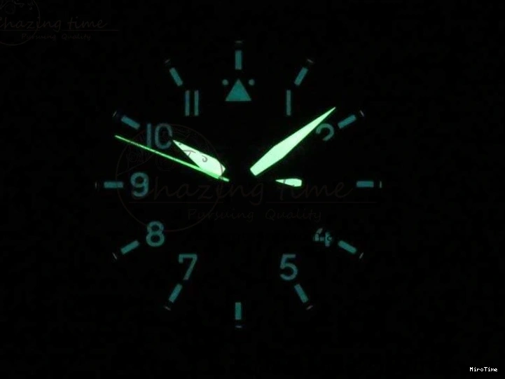 MIROTIME 0503 Big Pilot IW510301 Satin-Polished RG YLF Best Edition Black Dial On Leather Strap A Flexible 7222